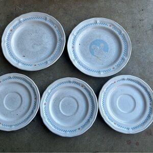 Vintage Moonlight Stoneware Thailand duck,goose  Appetizer Plates 

5 total